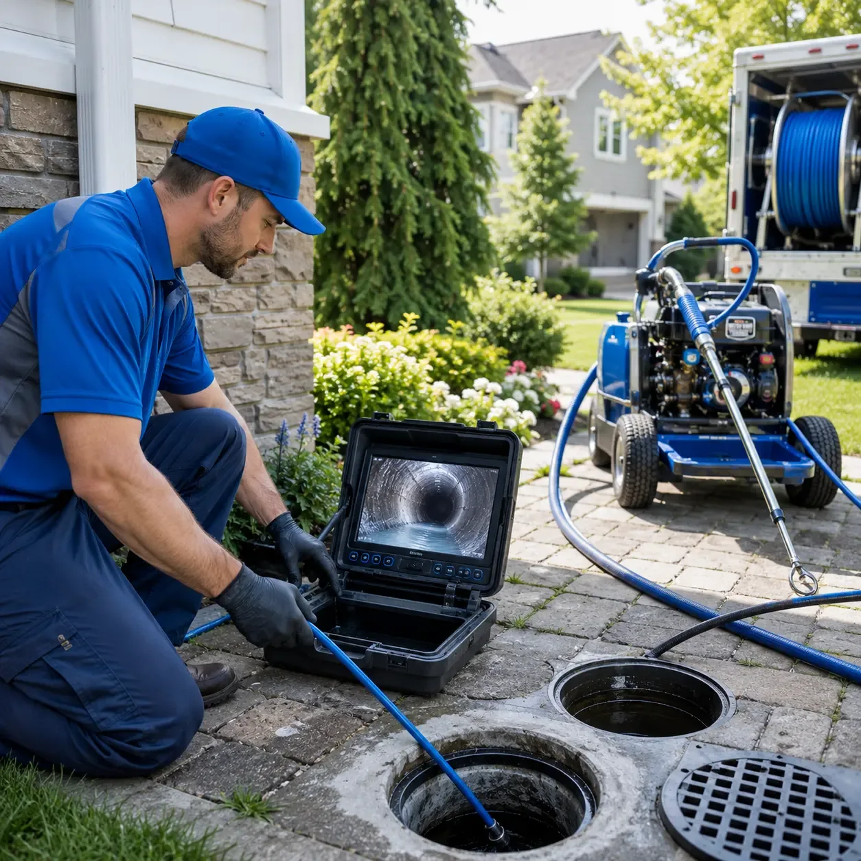 Outdoor drain cleaning professionals serving Highland, WI